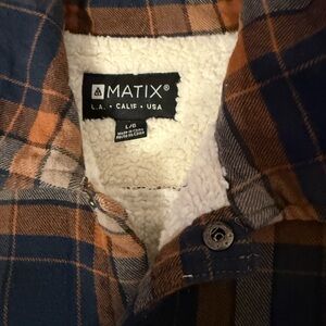 Matix Navy and Brown Plaid Jacket